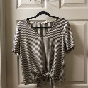 blue and white stripe Madewell top!